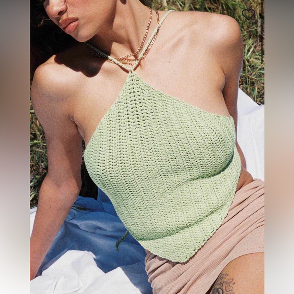 NWT Princess Polly Avoca Top in Green S/M